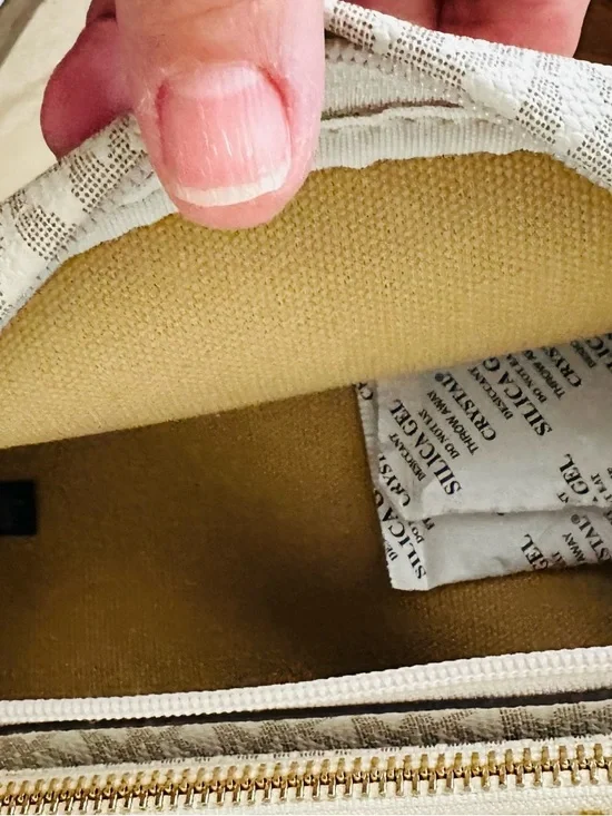 Michael Kors Cream White Logo-Print Crossbody with Tan Trim - Picture 10 of 13